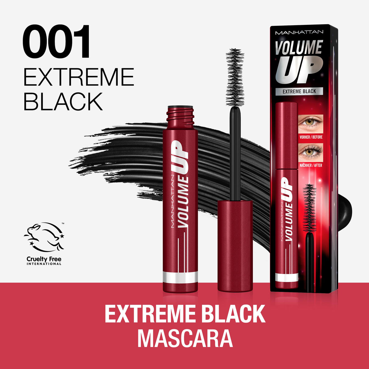 Manhattan Volume Up Mascara, Extreme Black, 8 ml Animal Cruelty Free