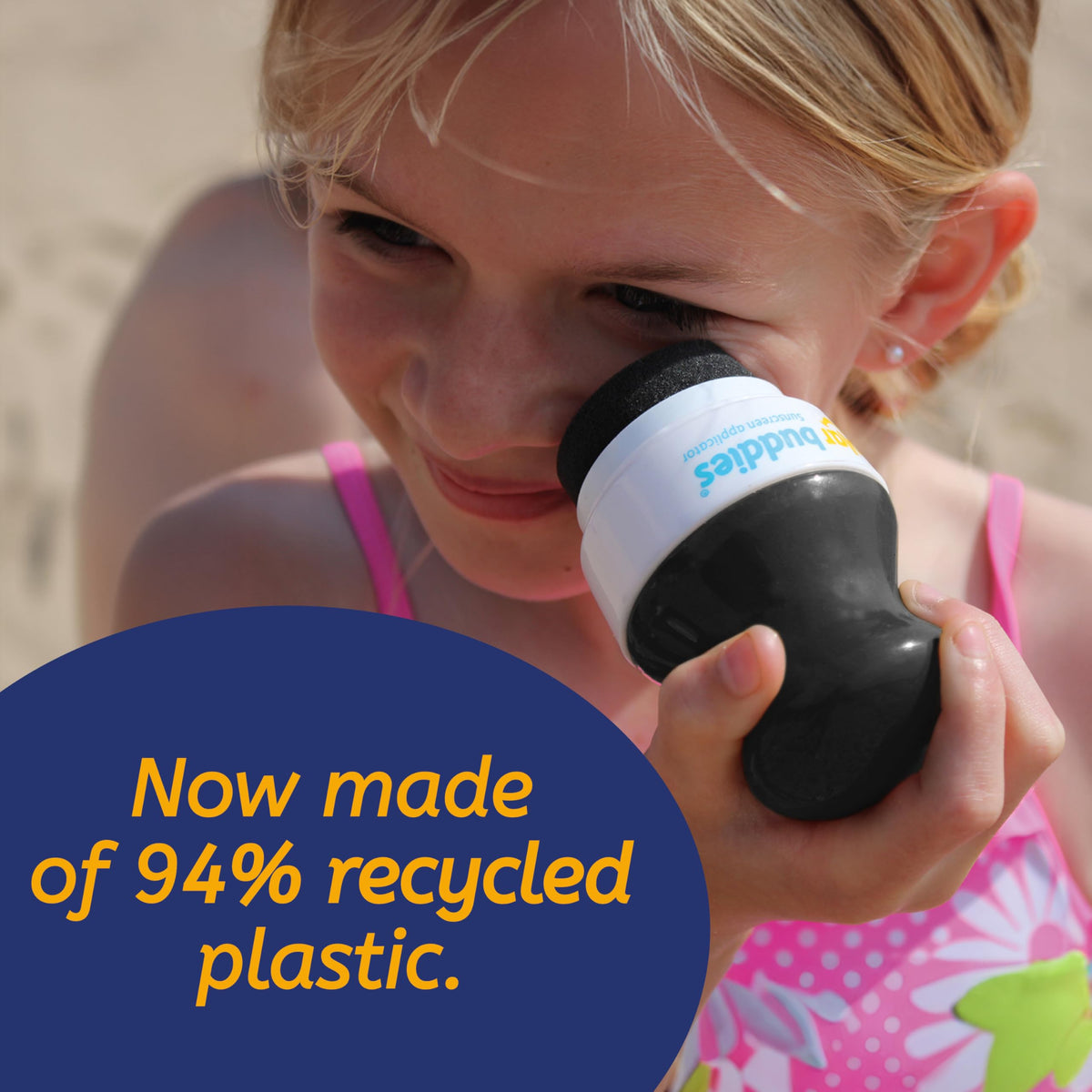 Solar Buddies Sunscreen Applicator - Single Black - Refillable Roll on Sponge Sunscreen, Suncream & Lotion Applicator For Kids, Adults & Families - Holds 3.4fl oz, Perfect Size for Travel