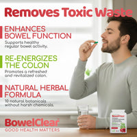 Kula Nutrition BowelClear - Strong Colon Cleanse Detox – Fast-Acting Herbal Laxatives for Constipation Relief in Adults - Natural Stool Softener with Aloe Vera, Fibre for Regular Bowel Movements - 90 Vegan Capsules