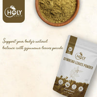 Holy Earth Gymnema/Gurmar Leaves Powder (Gymnema sylvestre) 100g/3.5 oz | 100% Natural, Gluten-Free, No Additives,