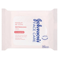 Johnson & Johnson Johnson's Face Care Makeup Be Gone Refreshing Wipes, Pack of 1 x 25