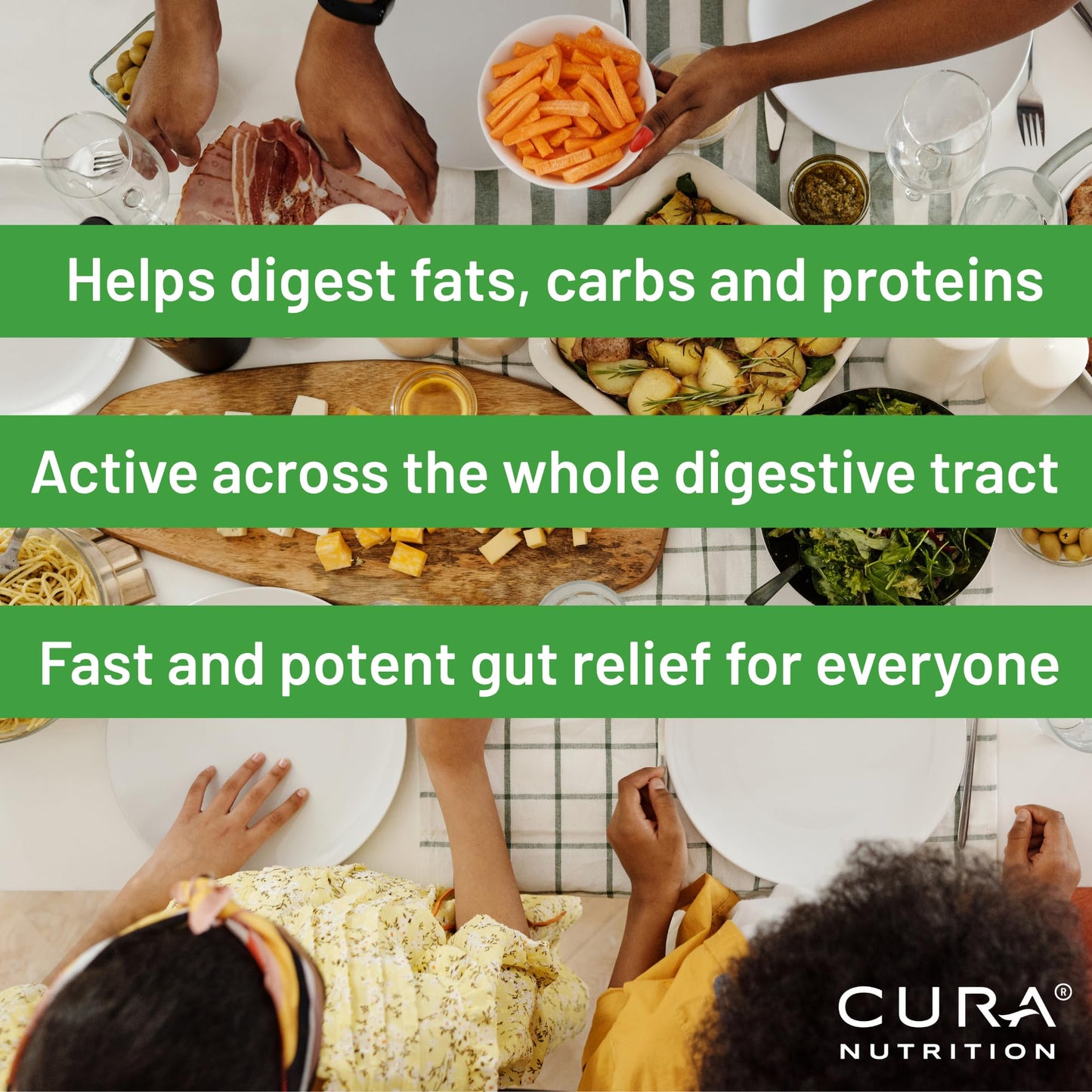 Cura Nutrition CURA NUTRITION CURAZYME Vital (90 Capsules) Digestive Enzymes Supplement for Gut Health Support, Basic Digest Formula for Bloating, Heartburn, Digestion Relief, Ideal for Sensitive Stomachs, Vegan