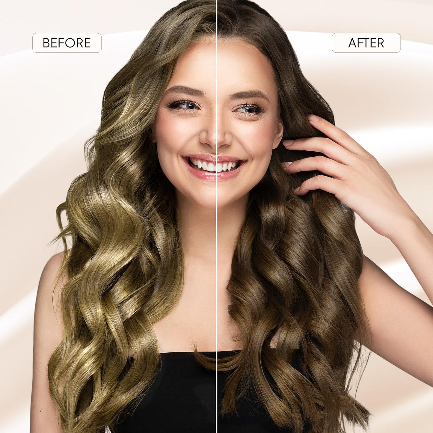 Black Hair Dye Shampoo, Black Hair Dye Shampoo 3-in-1 for Grey Hair, Instant Hair Colour Shampoo for Men and Women, Hair Colour Shampoo, Anti Grey Effect, 500 ml (Chestnut Brown)