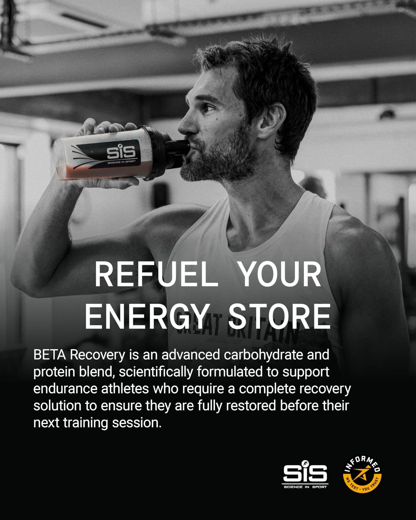 Science in Sport BETA Recovery Dual Source Recovery Drink | Vanilla Protein Powder - Advanced Carbohydrate & Whey Protein Blend for Post-Endurance Exercise | 30g Protein per Serving, 500g