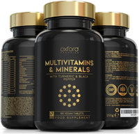 A-Z Multivitamins and Minerals boosted with Turmeric - 180 Vegan Multivitamin Tablets for Women & Men - One a day - 27 Key Nutrients - 100% NRV Multivitamin with Iron, Zinc, Vitamins B, C, D - UK Made