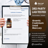 Lions Mane & Reishi Mushroom Capsules - High Strength 4000mg Lions Mane Supplement with Reishi - 120 Vegan Lions Mane Mushroom Powder + Reishi Mushroom Capsules - Made in UK by New Leaf