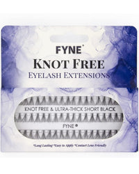 FYNE - KNOT FREE Individual Eyelashes, Black [60 Pcs, Ultra Thick Short 8mm, Single Pack] | Individual lashes, Eyelash Extensions, Natural Look | Volume Cluster Lashes | Premium False Lash Cluster