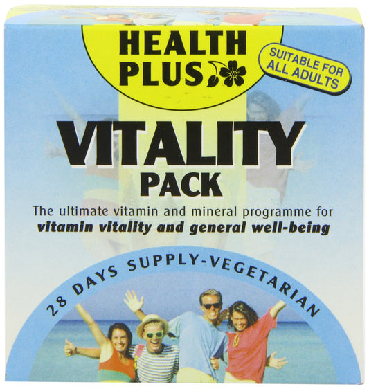 Health Plus Vitality Pack General Well-being and Vitality Multivitamin And Mineral Daily Supplement - 28 Day Supply