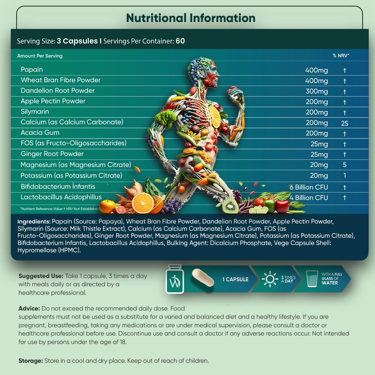 WeightWorld Detox & Cleanse - 180 Capsules - 2 Months Supply - High Strength & Vegan Detox & Cleanse Supplements - Prebiotics & Probiotic Complex - Colon Cleanse Tablets Alternative