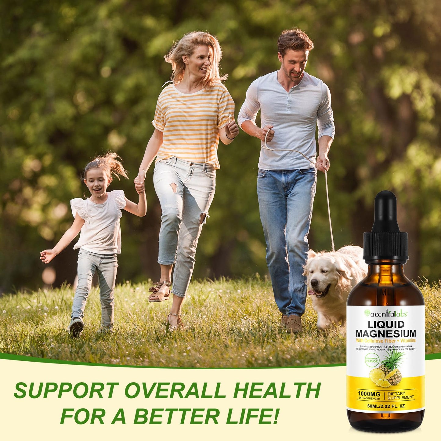 IWKDIJ Magnesium Glycinate Supplement,Natural Magnesium Drops,Taurate,Cellulose Fiber for Cortisol,Sleep, Stress,Muscle,Brain Nerve Health-Sugar Free