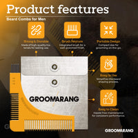 groomarang New Groomarang Beard Styling and Shaping Template Comb Tool Perfect Lines & Symmetry Shape Face Neck Line Fast And Easily.