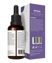 Perfect Look London Retinol Serum for face with Hyaluronic Acid, Advanced Anti Aging and Wrinkle High Strength Formula with Vitamin A/Retinoid Facelift Specialist for Reducing Wrinkles & Acne 30ml
