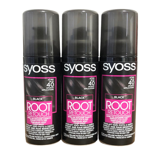 Schwarzkopf Syoss Root Retoucher, 120 ml, Black, Pack of 3