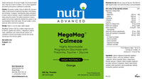 Nutri Advanced MegaMag Calmeze Magnesium Glycinate Powder - Supports The Nervous System, Helps Balance The Effects of Stress & Tiredness - Orange, 30 Servings