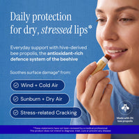 Herstat Daily Lip Balm | Use Between Cold Sore Outbreaks | 3% Propolis | Softens, Hydrates Coldsore Prone Lips