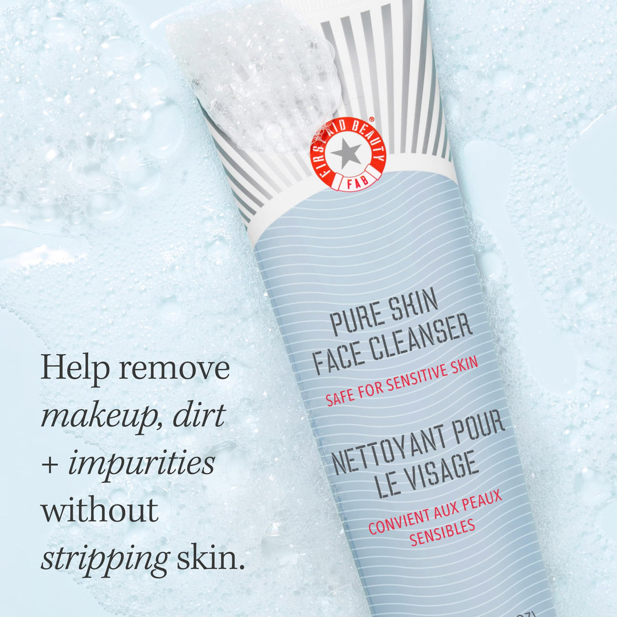 FIRST AID BEAUTY ﻿﻿First Aid Beauty Sensitive Skin Starter Set – 3 Safe for Sensitive Skin Products – Facial Radiance Exfoliating Pads, Pure Skin Face Cleanser + Ultra Repair Cream Moisturiser