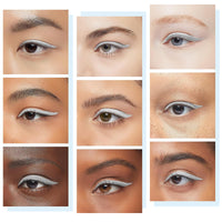 FEXPDL White Eyeliner Pencil 12 Pack with Sharpener, White Eye Liner Pencils Waterline for Skin Marking Eyeshadow Highlighter Waterproof Long Lasting Eyeliner Pencils for Eye Makeup