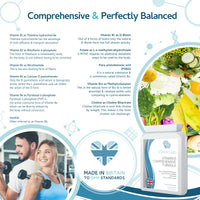 Xspan Labs Vitamin B Comprehensive Formula - 90 Capsules - Superior Methylated Formula with Added Choline, PABA & Inositol - Includes Essential Multi B-Vitamins B1, B2, B3, B5, B6, B12, Biotin & Folate