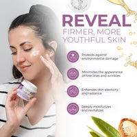 Victoria Beauty Day and Night Anti-Aging Moisturiser with Collagen, Hyaluronic Acid, Q10, Argan Oil, and a UVA/UVB Filter for Ages 40 – 55, Pack of 2 Creams (2 x 50 ml)