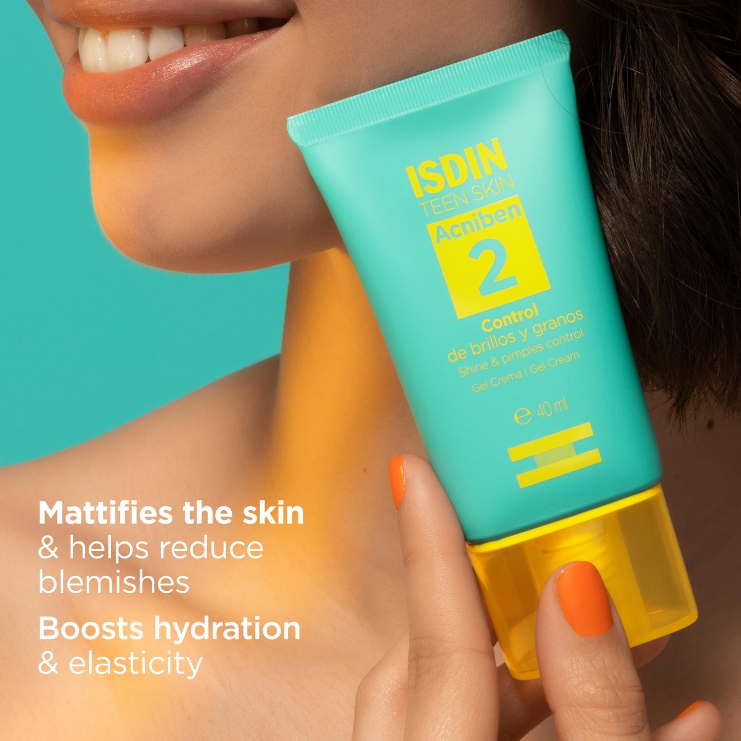 ISDIN Acniben Pack Purifying Cleanser Foam and Gel Cream Control of Shines and Pimples, Daily Facial Care for Oily or Acne-Prone Skin, Set of 2 pieces