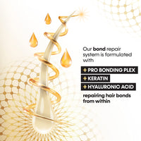 PROVOKE Blonde Rehab N0'3 Bond Repair Strengthening Conditioner 200 ml, Reduces Breakage and Frizz in 1 Wash Formulated with a Pro Bonding Complex, Keratin and Hyaluronic Acid, for Damaged Hair,