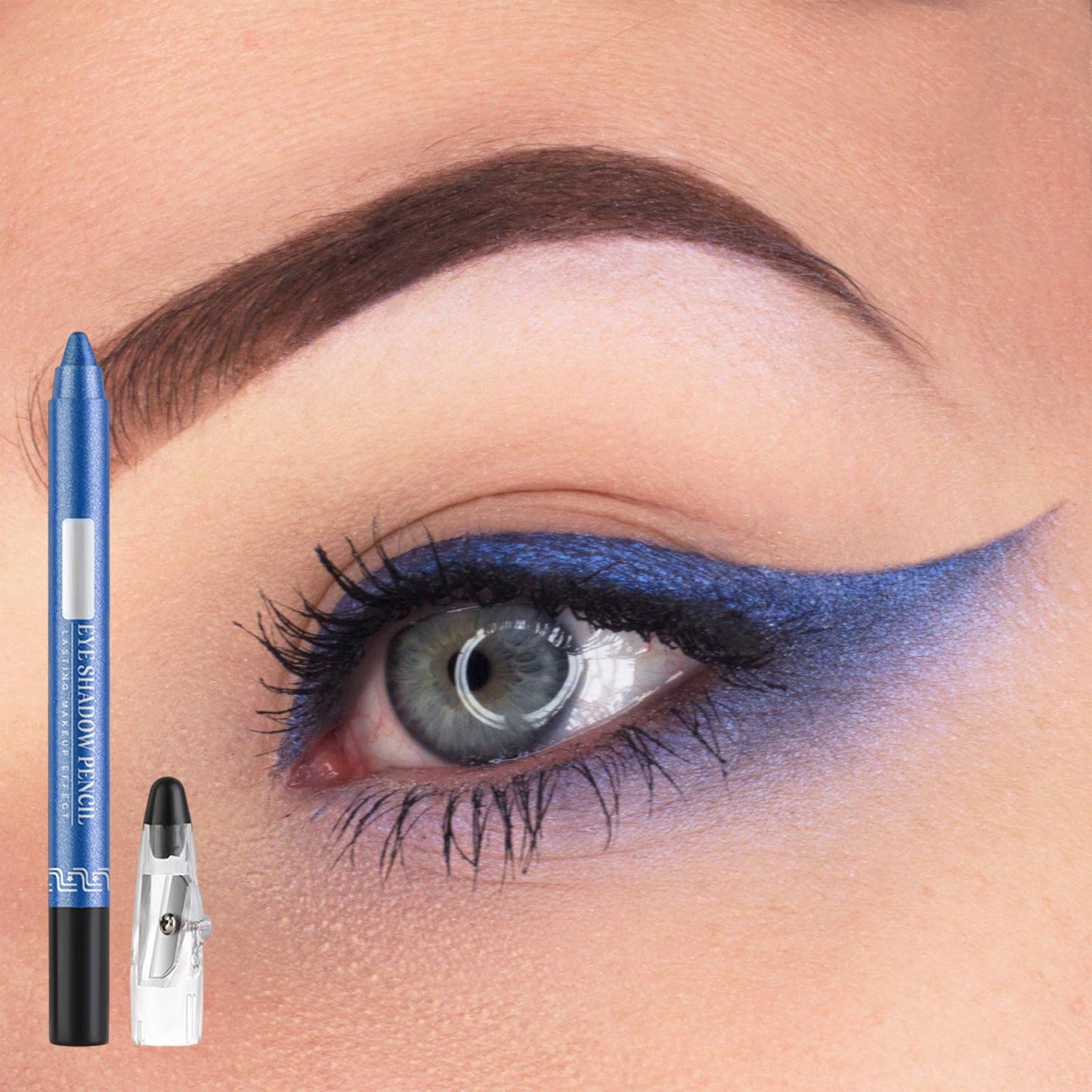 Dark Blue Eyeshadow Stick, Metallic Color Crayon Creamy Eye Shadow, Soft Glitter Eyeshadows, Starry Blue Eye Shadow Pen Pencil, WaterProof Eyeliner Eye Makeup Gifts