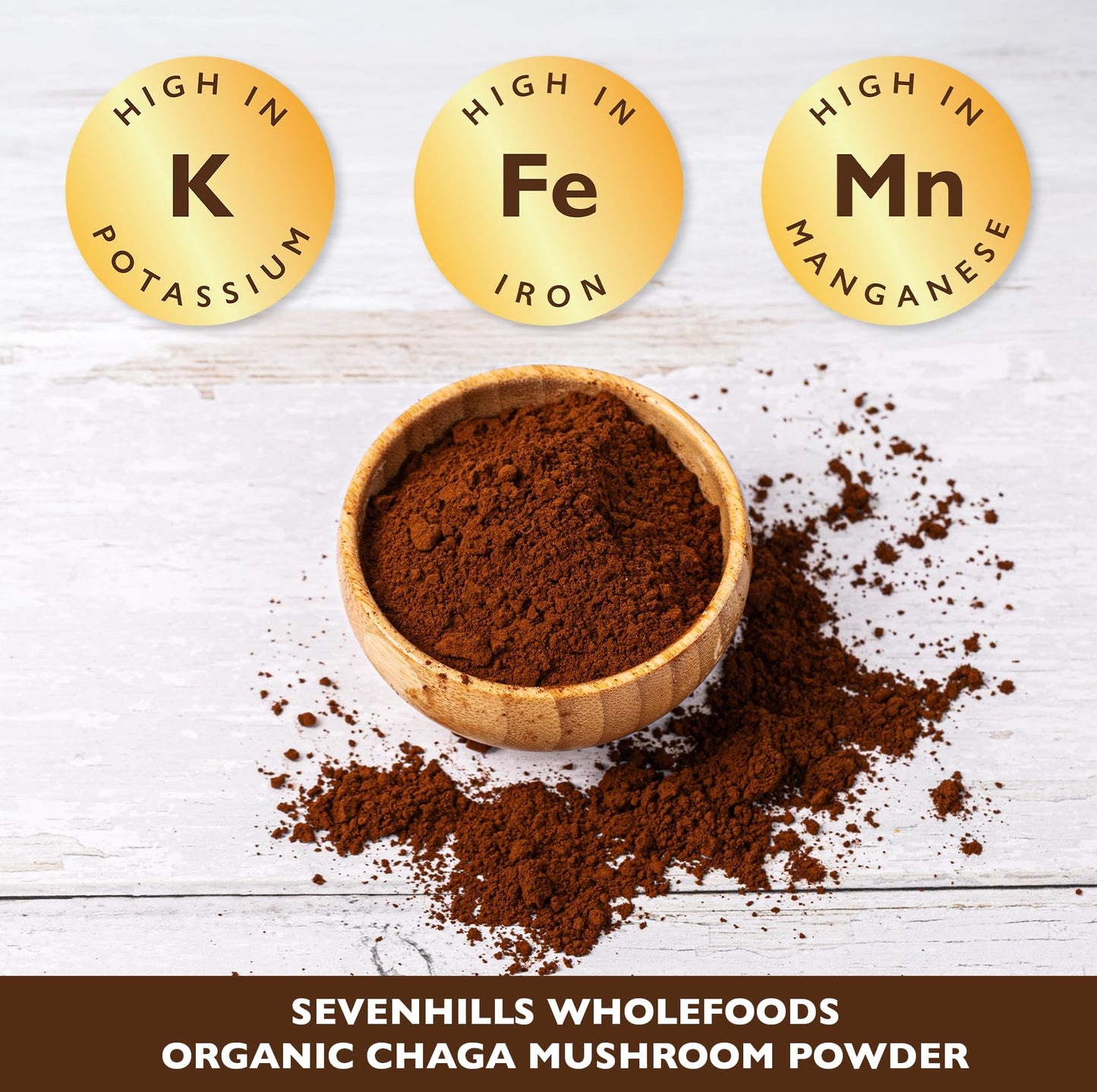Sevenhills Wholefoods Organic Chaga Mushroom Powder 200g