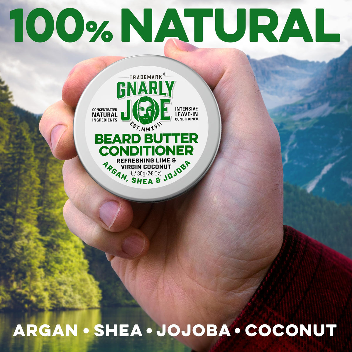 TRADEMARK GNARLY JOE EST.MMXVII Gnarly Joe Beard Butter Leave-In Conditioner - 80g - 100% Natural, UK Made