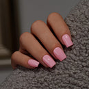KQueenest Dark Pink Press on Nails Short Medium Square, Short False Nails with Glue, Glossy Rose Pink Fake Nails Press ons, Natural Fit, Coffin Reusable Gel Stick on Nail for Women Decoration 28 Pcs