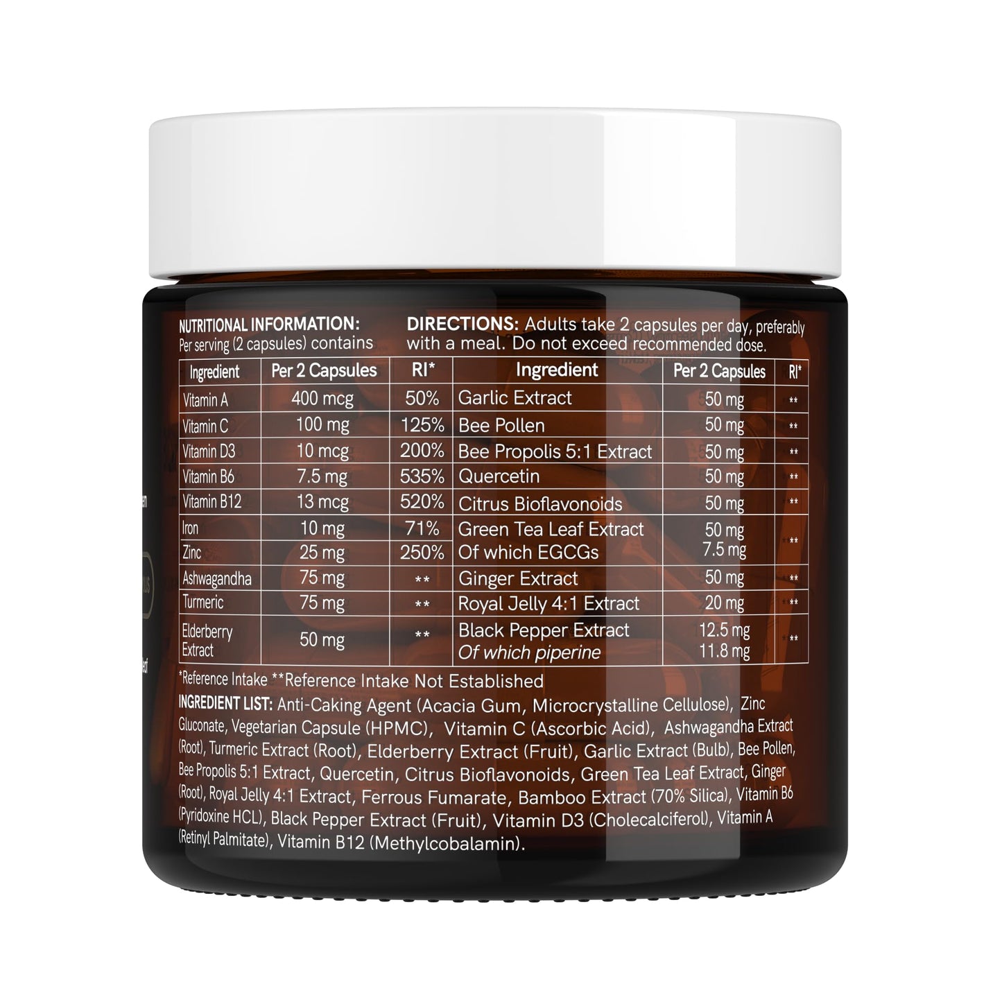 Dr Sosnowski's Dr. Sosnowski's Daily Defence Immunity Supplements | Essential Daily Multi-Vitamin with Bee Propolis, Pollen & Royal Jelly, Vegetable Capsules, 60ct