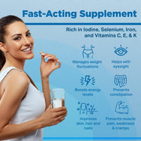 STRENGTH & SPICES100% Natural Vegan Food Supplements Strength & Spices Natural Thyroxine, Thyroid Support Supplement for Better Mood and Energy, Hormone Balance for Women and Men, Rich in Maca Root, Kelp, Ashwagandha and Brazil Nuts, 1000mg, 60 Capsules