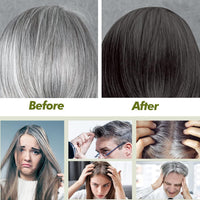 NATUREGURU Black Hair Shampoo Instant Black Natural Ingredients Hair Dye Shampoo Semi-Permanent Black Hair Color Easy to use Long lasting