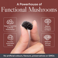 Known 4,200mg High Strength Multi Mushroom Gummies – Blackcurrant Flavour – Lions Mane, Reishi, Cordyceps, Chaga, Maitake, Tremella – Brain, Focus, Immune – 1 Month Supply – Vegan Supplement