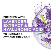 Garnier Moisture Bomb Lavender and Hyaluronic Acid Sheet Mask, Hydrating & Relaxing Face Mask, With Lavender Essential Oil To Revive Fatigued Skin, Biodegradable and Vegan Tissue, 28g