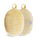 YIQINGJIE Natural Loofah Sponge Exfoliating Body Scrubber,2 Pack