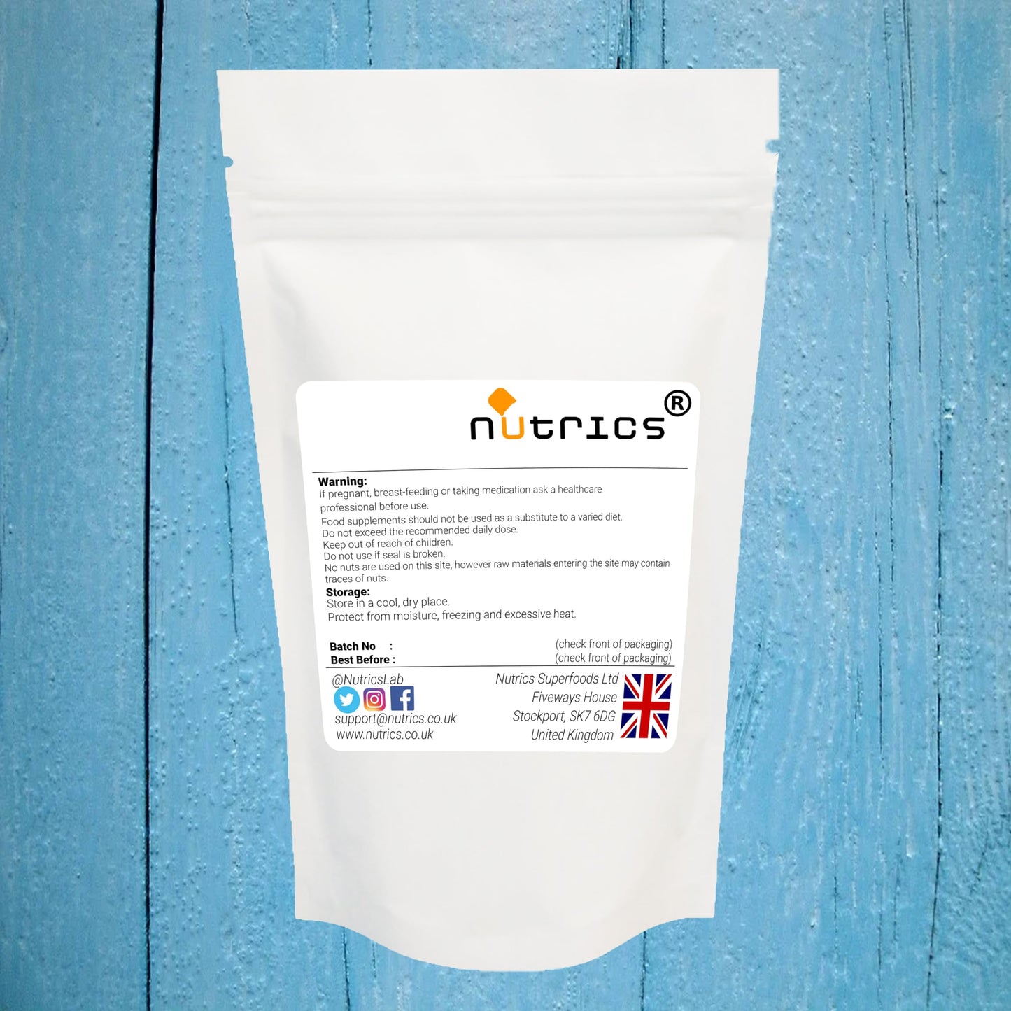 Nutrics® 1150mg Sodium Bicarbonate 100% Pure V Capsules - Suitable for Vegan Vegeatarian Halal & Kosher (120 Capsules 6 Month Supply)