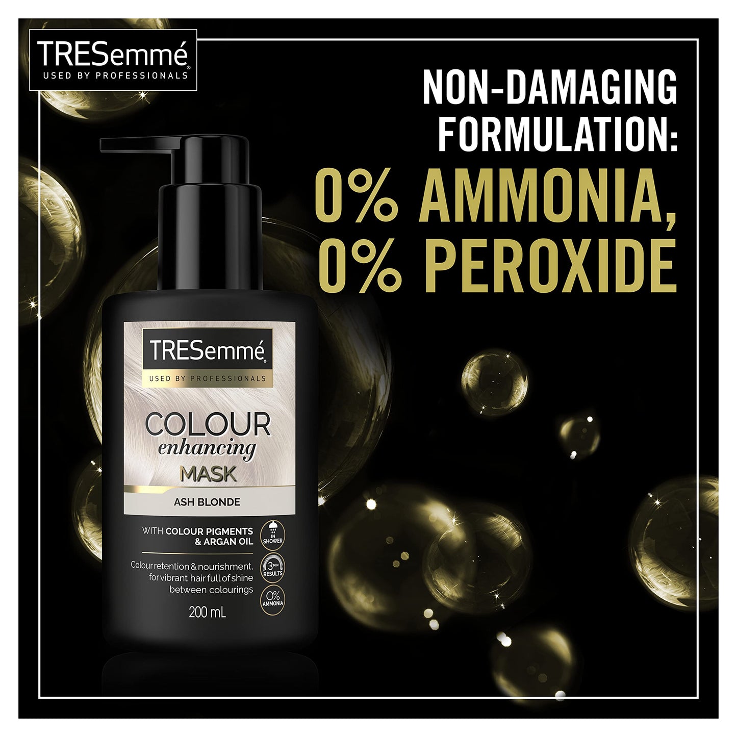 TRESemmé Ash Blonde Colour Enhancing Hair Mask with colour pigments & argan oil for a vibrant colour with brilliant shine between colourings 200 ml