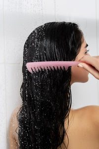 Invogue Brushworks Shower Comb Pink