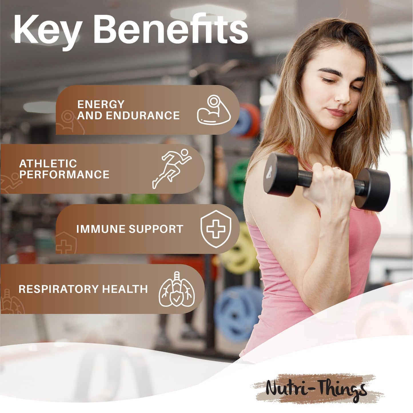 Nutri-things Cordyceps Mushroom Capsules: Natural Performance Enhancement, Immune Support, Respiratory Health, Antioxidant Protection, Hormone Balance, Vegan-Friendly