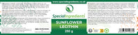 SPECIAL INGREDIENTS Sunflower Lecithin Powder 250g Premium Quality, Vegan, Non-GMO, Gluten Free – Recyclable Container