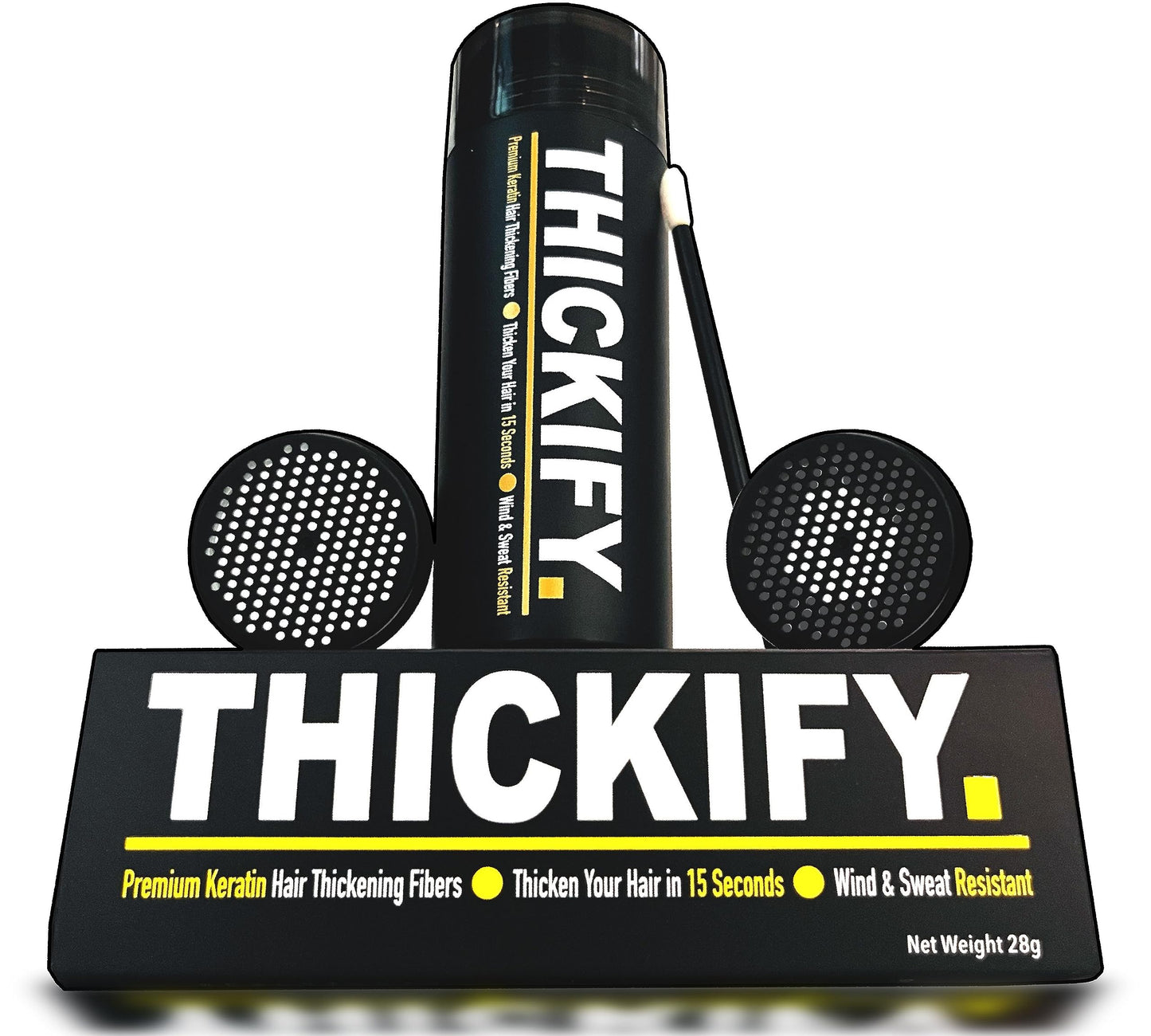 THICKIFY Thickening Fibres for Thinning Hair, 28g Bottle, Auburn, Unscented, Powder, Adult, Unisex Adult