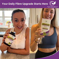 Natures Zest FibrePro 1000mg - Fibre Supplement -240 Psyllium Husk Capsules | High Strength Fiber Supplement Enriched with Prebiotic Inulin, Aloe Vera & Flaxseed | Vegan, Non GMO| UK Made - 4 Month Supply