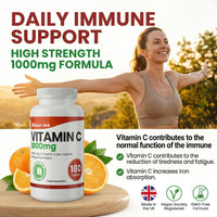 Nutri-Ark Vitamin C 1000mg | 180 Capsules (6 Month Supply) | High Strength Ascorbic Acid | Vegan & Vegetarian Friendly | Manufactured in the UK