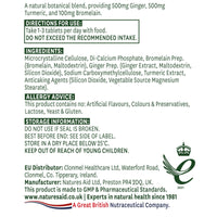 Natures Aid Ginger, Turmeric & Bromelain 60 Tabs (Pack of 3)