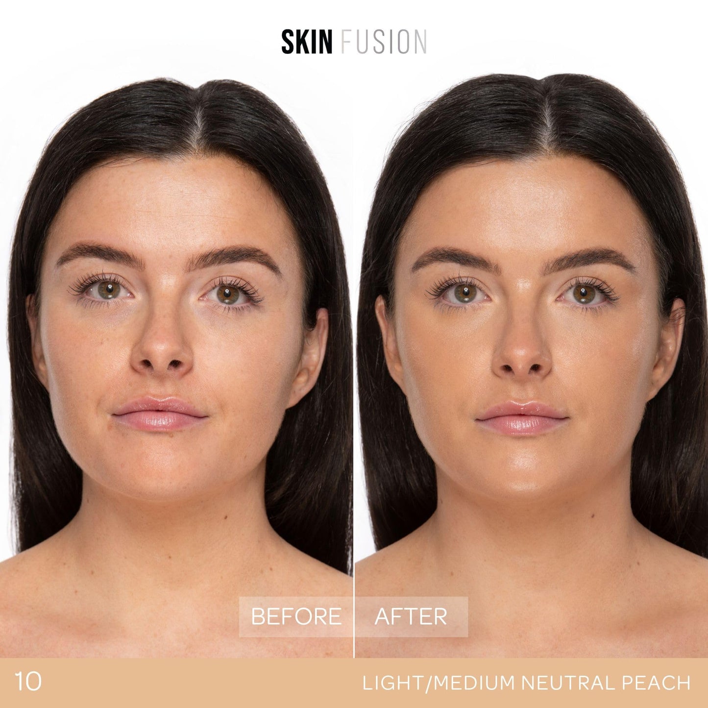 BPerfect Skin Fusion Skin Tint SPF 25 – Lightweight, Buildable Skincare Hybrid for a Radiant, Natural-Look Base – Shade 10 Light/Medium Neutral Peach, 30ml