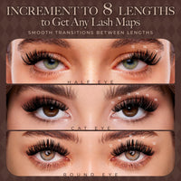 LASHVIEW Cluster Lashes D Curl Volume Eyelash Clusters 9-16mm Mix SilkPlush Soft Fluffy DIY Cluster Eyelash at Home-Style W03