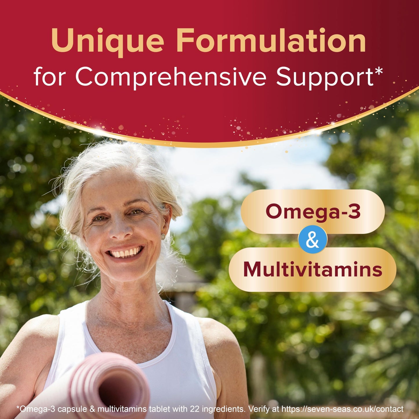 SEVEN SEAS Seven Seas Omega-3 and Multivitamins Woman 50plus, with Vitamin B12 and Calcium, 30-Day Duo Pack, 30 Omega-3 Capsules and 30 Multivitamin Tablets