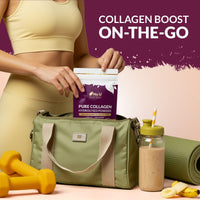 Collagen Powder 600g Large Pouch - 100 Servings - Premium Type I & II Bovine Collagen Peptides Hydrolysate Supplement Gold Edition - 3+ Month Supply - Unflavoured - Nu U Nutrition