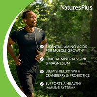 Nature's Plus NaturesPlus Power Teen for Him - Tasty Plant Based Chewable Multi Vitamins and Minerals for Teen Boys - Vegan, Gluten Free - 60 Wild Berry Flavour Tablets