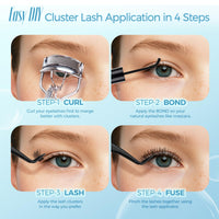 LASHVIEW Cluster Lashes,Lash Clusters Natural Look Cluster Lashes Extensions Super Thin Band & Soft Lashes Reusable 10-16mm MIX (13-N)